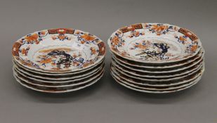 A quantity of Masons Ironstone dishes. 26 cm diameter.