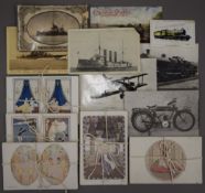 A small postcard collection, including Willebeek le Mair, vintage steam ships, etc.