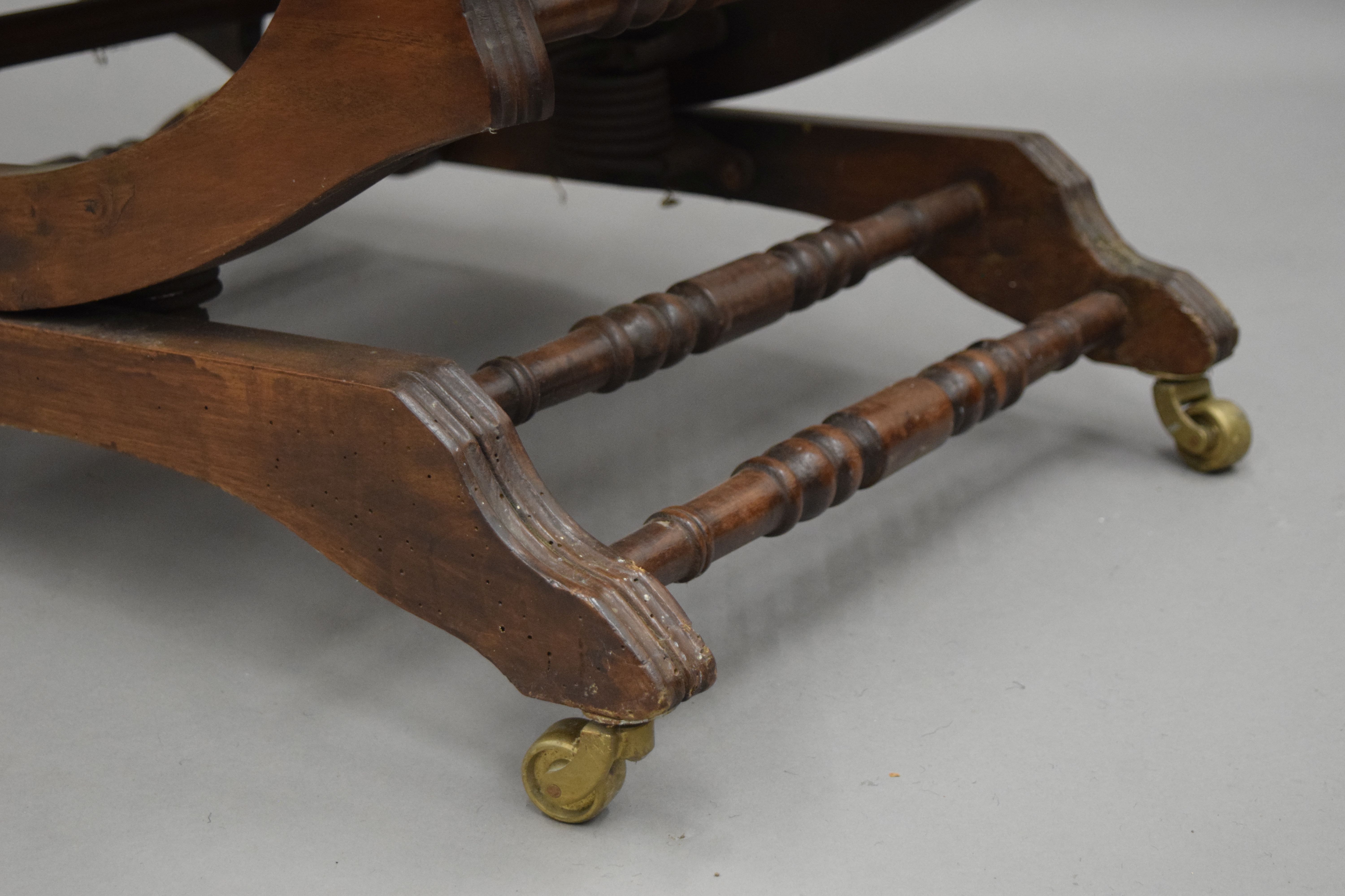 A Victorian walnut rocking chair. 54 cm wide. - Image 7 of 9