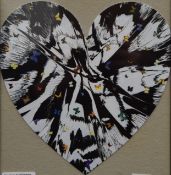 DAMIEN HURST, Beautiful Inside my Head Forever (Heart), framed and glazed. 21 x 26 cm overall.