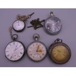 A quantity of pocket watches.