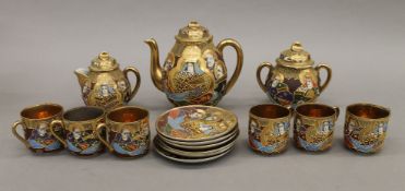 A Japanese porcelain tea set.