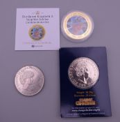 A Sapphire Jubilee £5 coin,