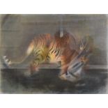 JANET TREBY (1955-) British (AR), Tiger, lithograph, signed and numbered 45/200, framed and glazed.