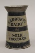 A Cadbury's Dairy Milk Chocolate milk churn tin/money box. 14 cm high.