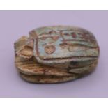 An Egyptian scarab carving. 3.5 cm x 2.5 cm.