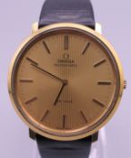 A gentleman's Omega wristwatch. 3.5 cm wide.