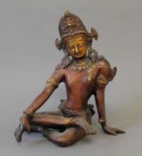 A bronze model of buddha. 23 cm high.