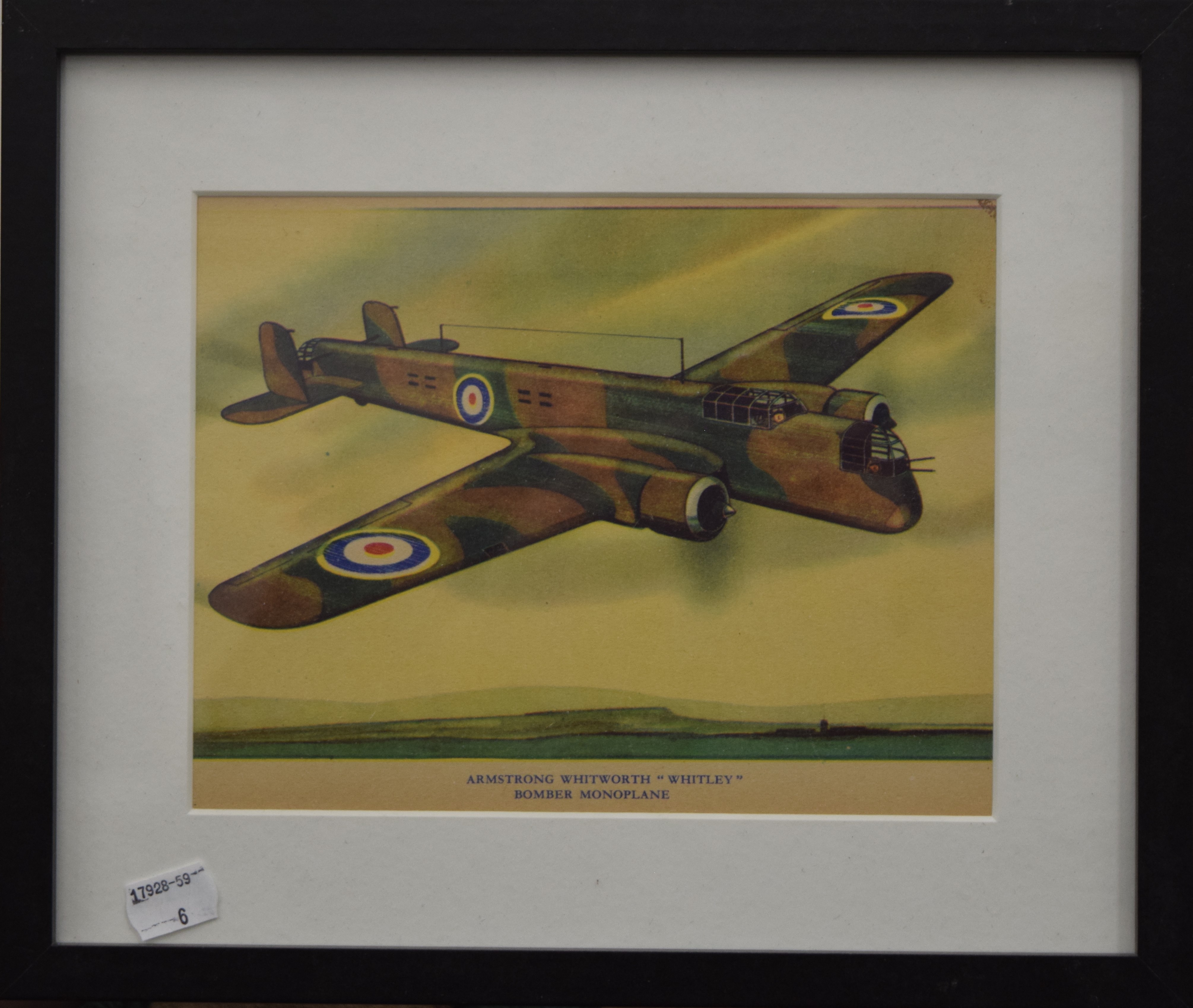 A pair of prints of 1940's Aircraft's, each framed and glazed. 22 x 17 cm. - Image 4 of 4