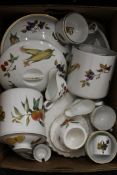 A quantity of Royal Worcester Evesham pattern china.