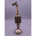 A 19th century Russian silver spice tower. 16.5 cm high.