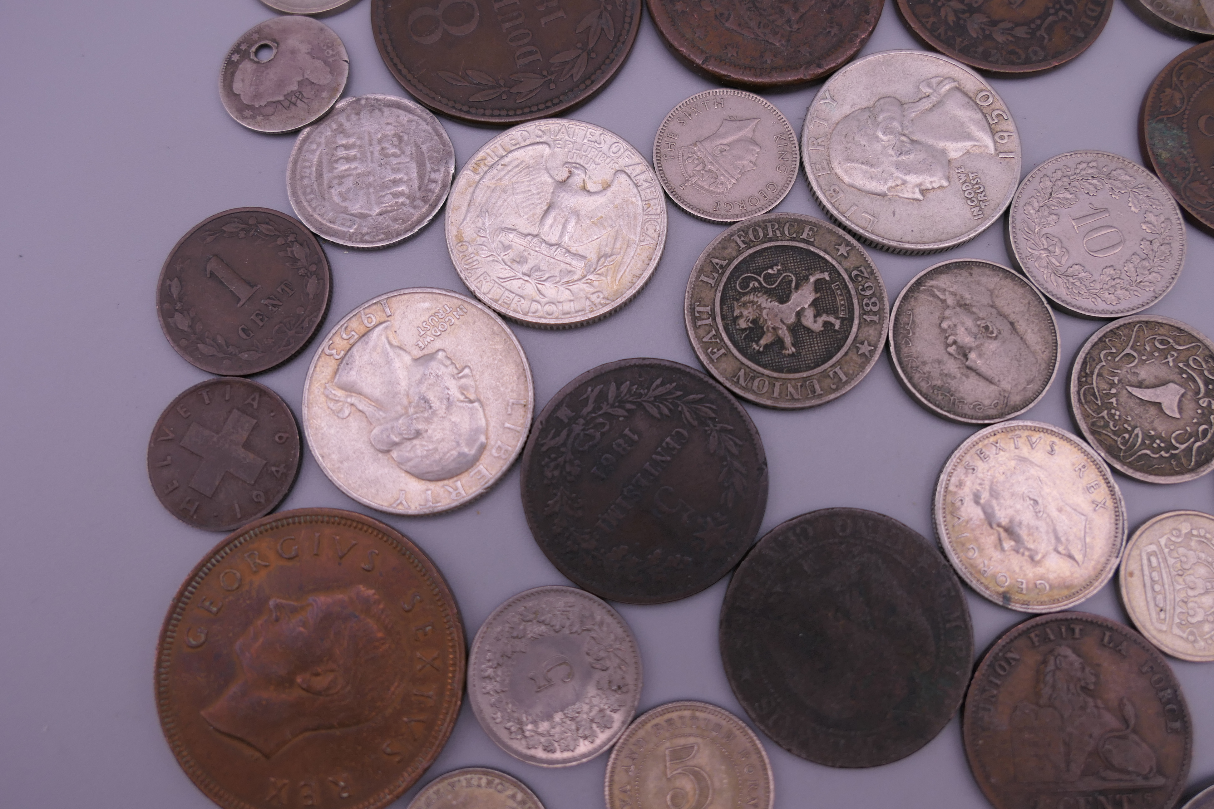 A bag of coins, including silver. - Image 5 of 8