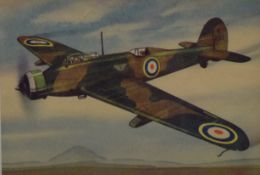 A pair of prints of 1940's Aircraft's, each framed and glazed. 22 x 17 cm.