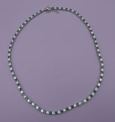 A .925 silver necklace. Approximately 40 cm long.