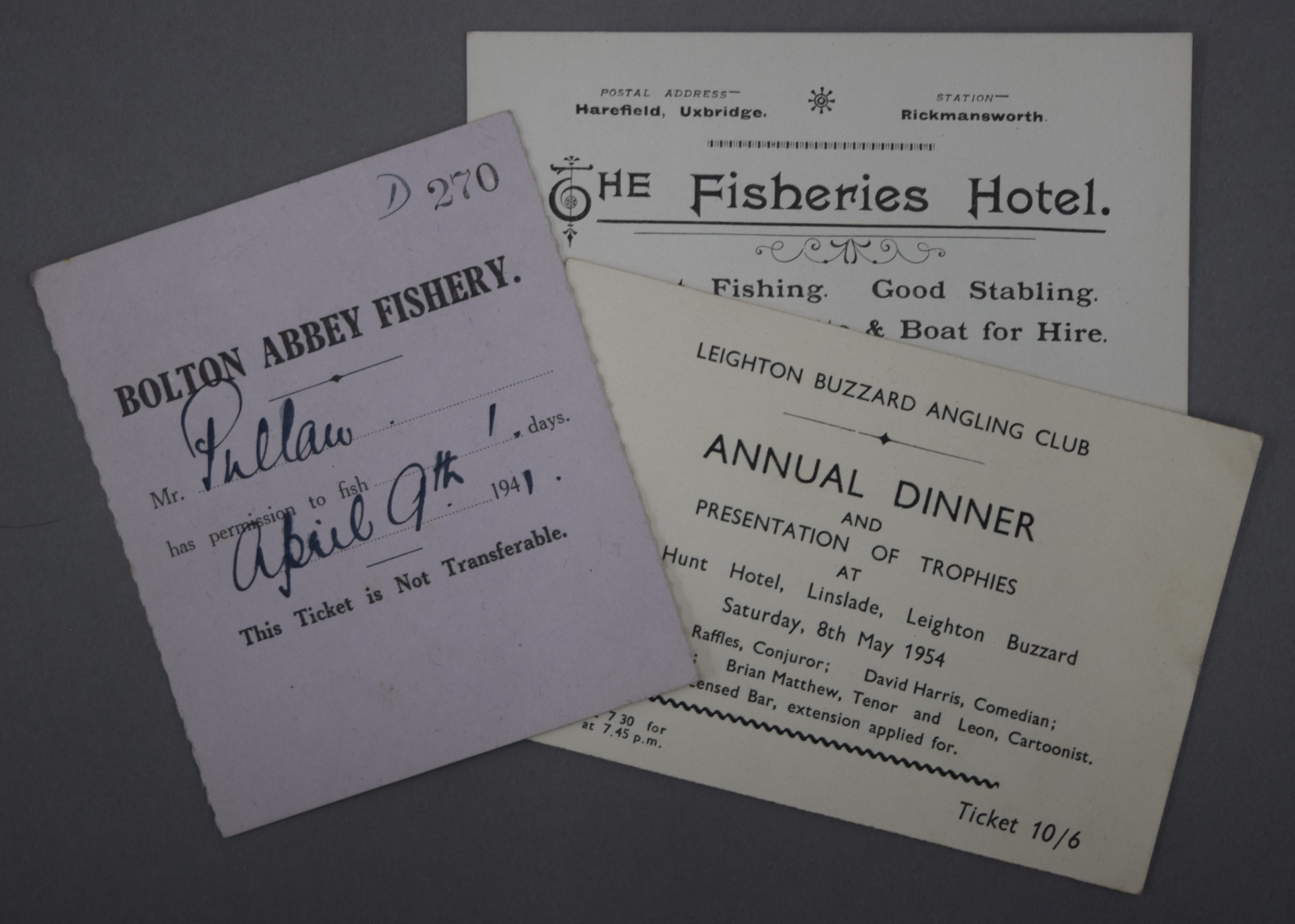 A collection of fishing ephemera. - Image 4 of 14