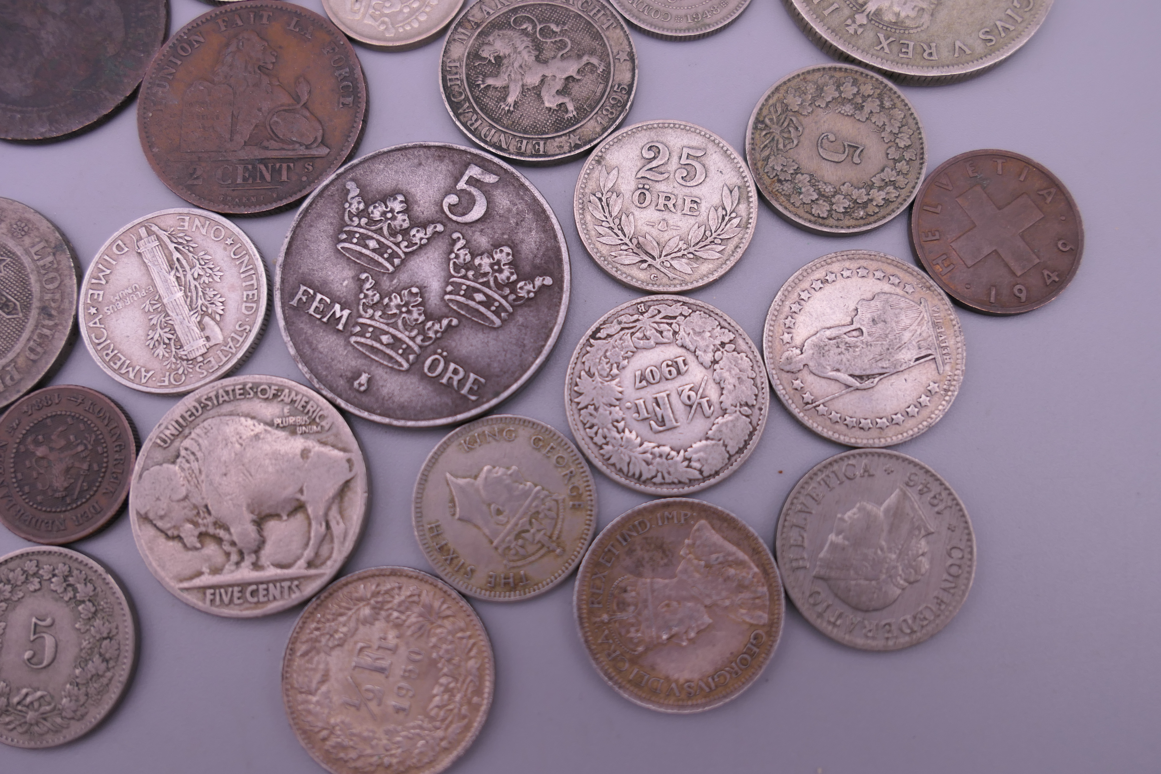 A bag of coins, including silver. - Image 3 of 8