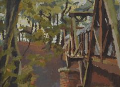 PAUL HAWDEN, Study of Sydenham Hill, oil on board, framed. 24.5 x 18 cm.
