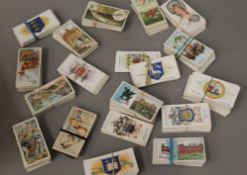 A collection of cigarette cards.