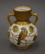 A Franz Anton Mehlem Royal Bonn porcelain vase. 12.5 cm high.