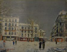 After MAURICE UTRILLO (1883-1955) French, Rue Jeanne d'Arc Prolongee a Paris 1934, unframed. 25.