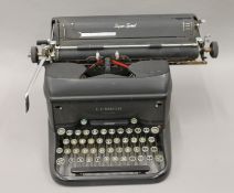 A vintage Smith's typewriter.