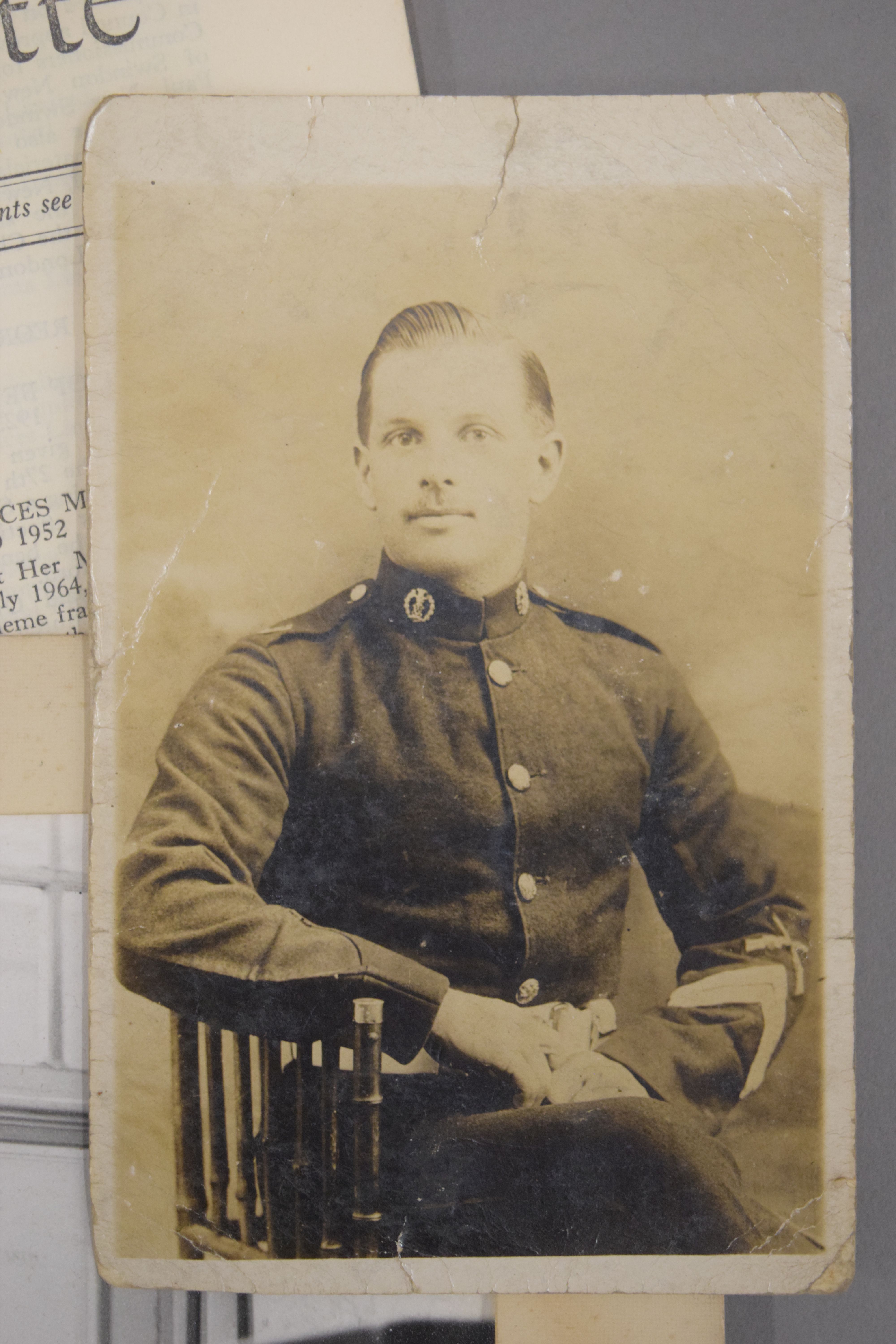 A framed display Gallantry British Empire medal with oak leaf and box, - Image 7 of 15