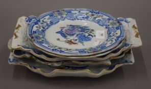 A Masons Ironstone part dessert service.