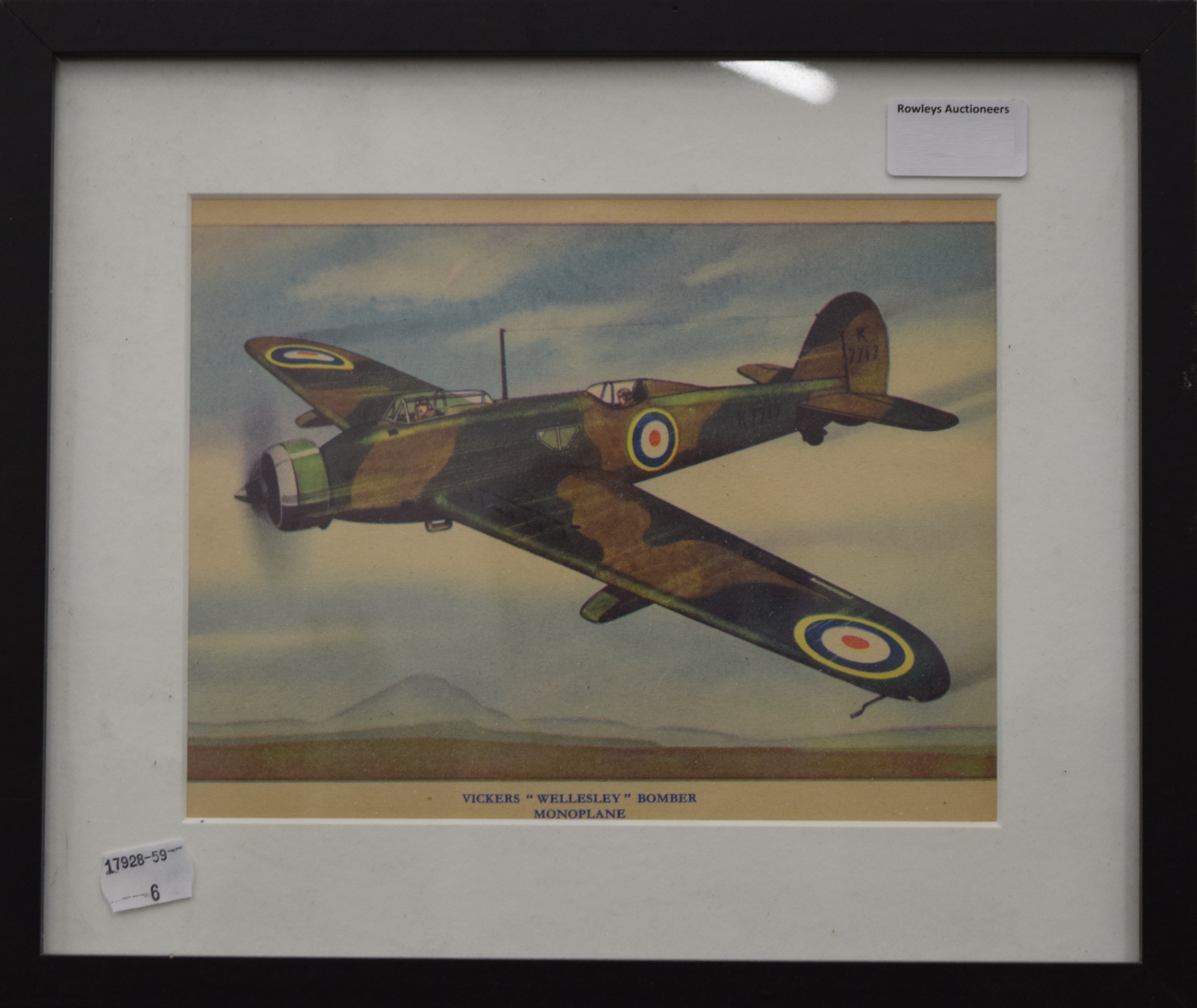 A pair of prints of 1940's Aircraft's, each framed and glazed. 22 x 17 cm. - Image 2 of 4