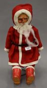A vintage Santa Clause felt doll. 48 cm high.