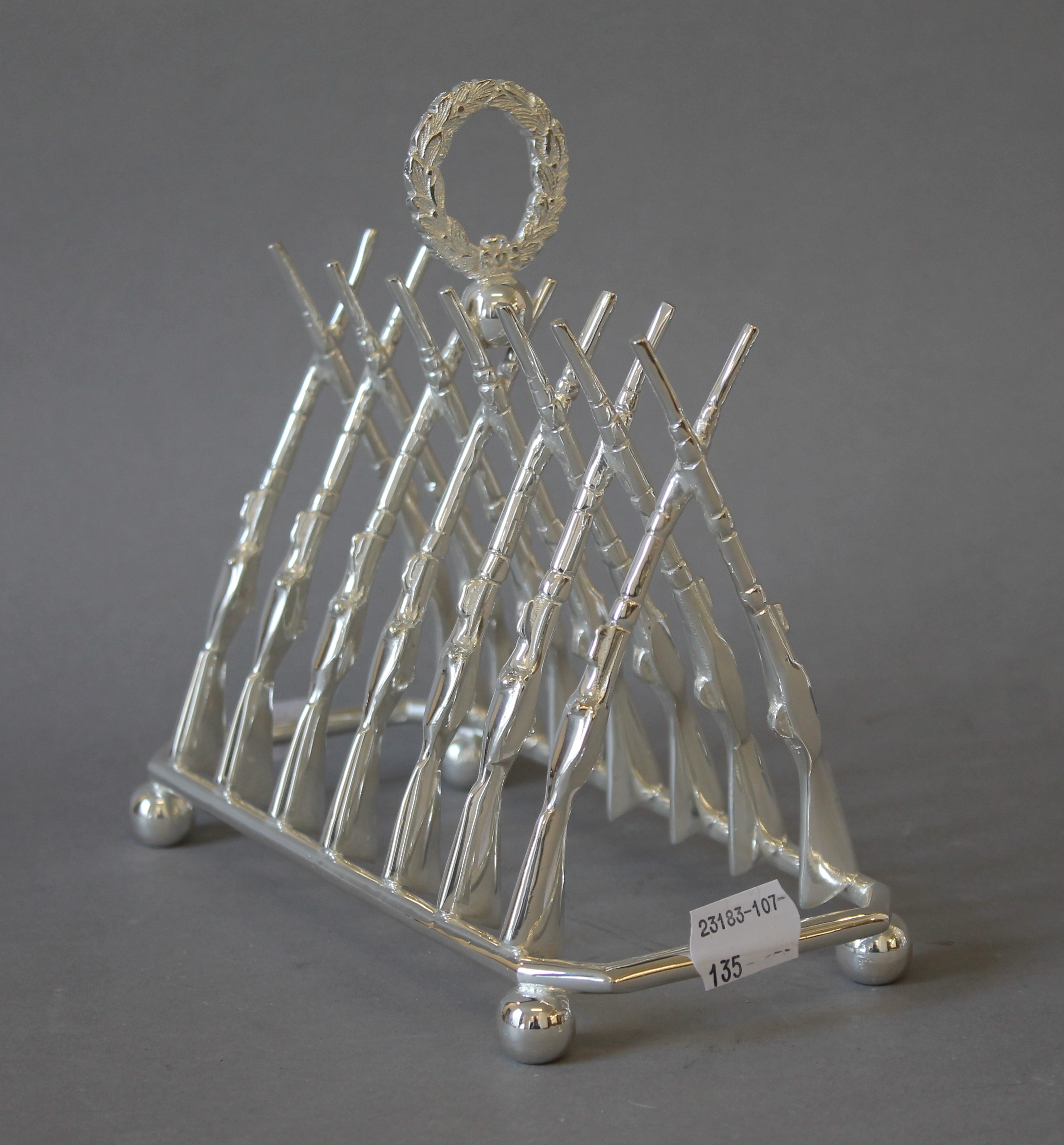 A silver plated rifle form toast rack. - Image 2 of 2