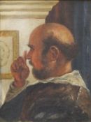 19TH CENTURY SCHOOL, Male Study, oil on canvas, framed. 19 x 25 cm.