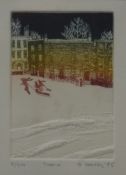 B HASTINGS, Snow, limited edition print, numbered 8/200, signed and dated '95, framed and glazed.