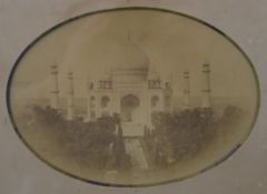 A vintage photograph of the Taj Mahal, framed and glazed. 37 x 27 cm overall.