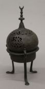 A 19th century Indo-Persian censer. 19 cm high.