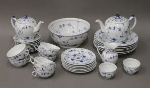 A quantity of Royal Copenhagen Blue Fluted pattern tea and dinner wares.