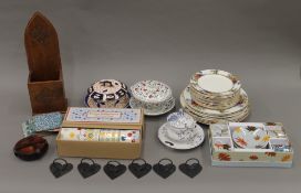 A quantity of various china, a candle box, etc.