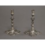 A pair of Georgian silver tapper sticks. 11 cm high. 354.6 grammes.