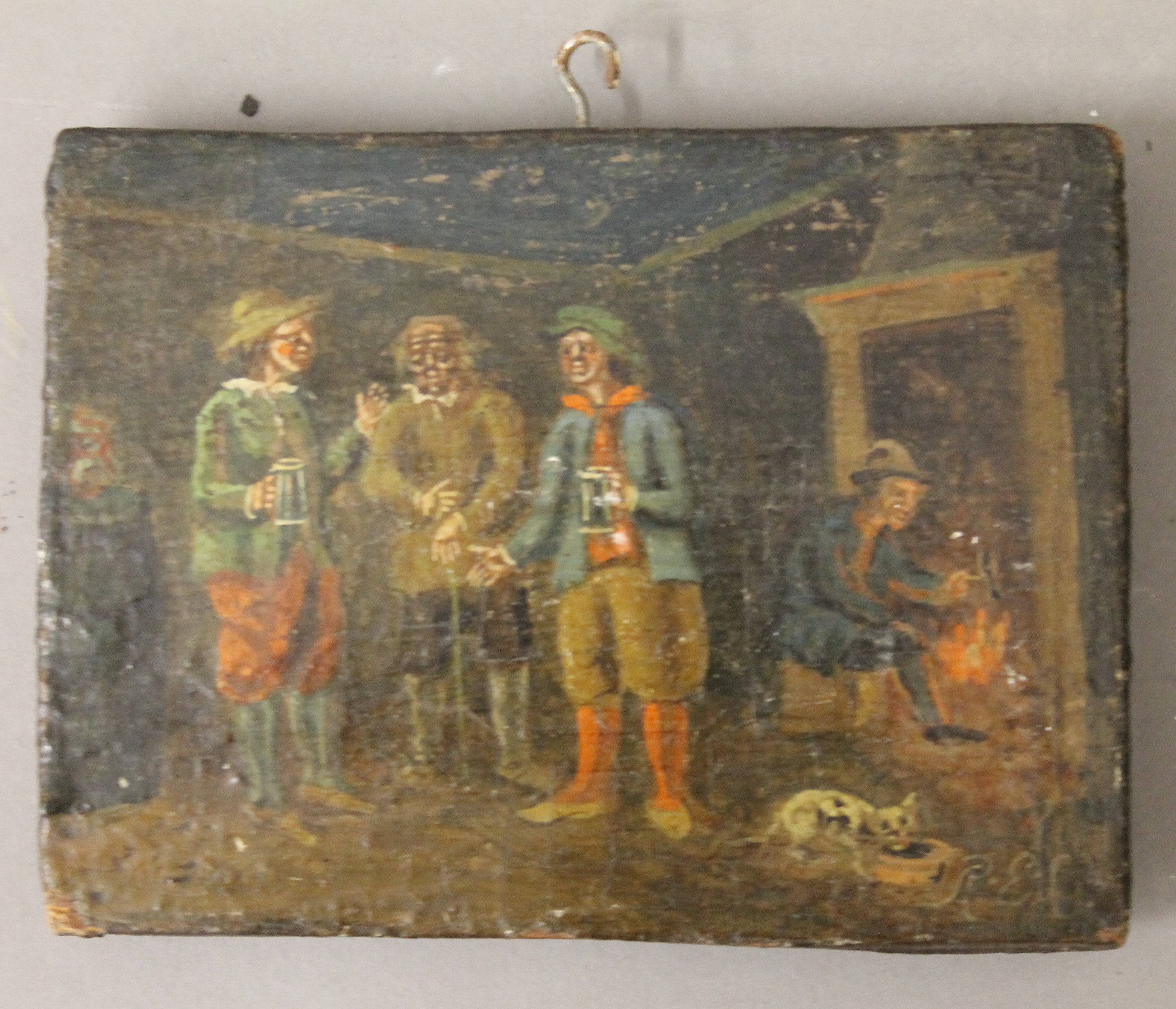 A collection of 18th/19th century miniature paintings on panel, initialled R.E.L. - Image 8 of 10