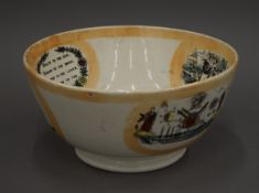 A Victorian Sunderland lustre bowl. 25 cm diameter.