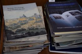 A quantity of Sotheby's catalogues and Christie's catalogues.