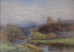 ARTHUR HENRY ENOCK, In Bradley Woods, watercolour, framed and glazed. 33 x 23 cm.