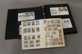 Two stamp albums.