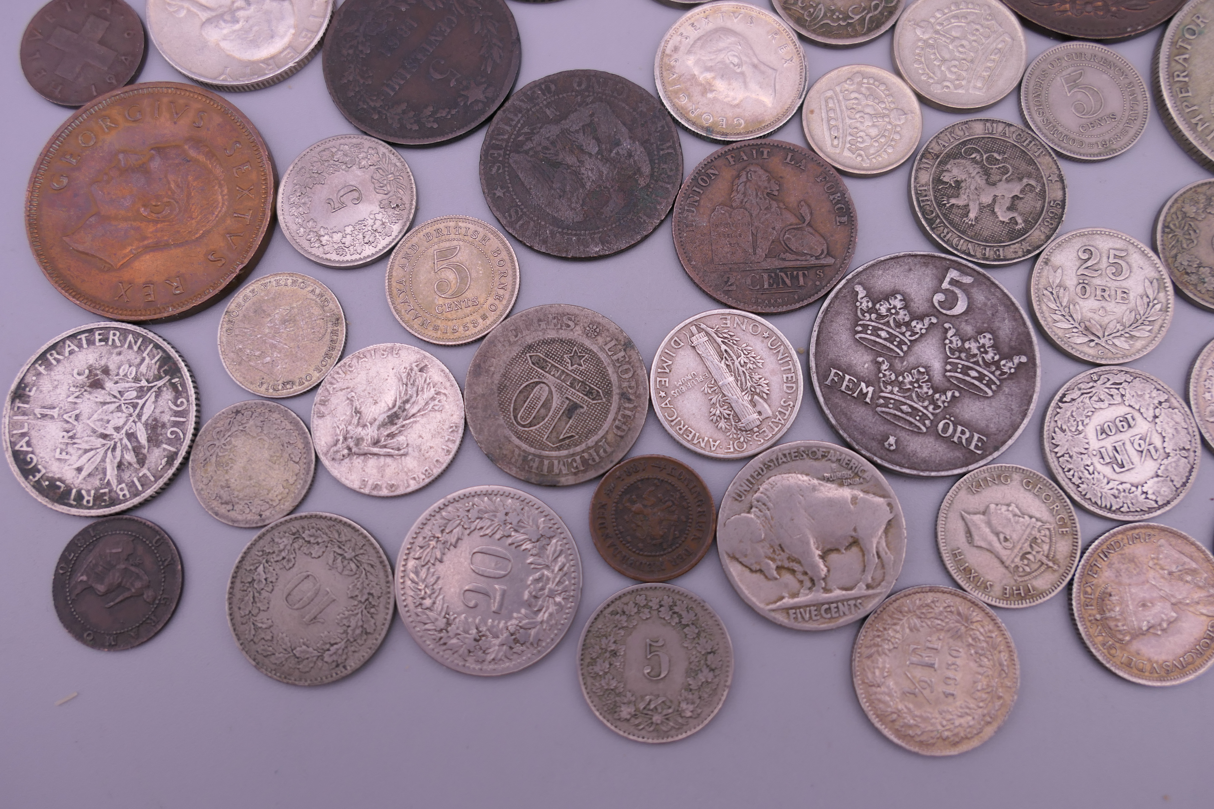 A bag of coins, including silver. - Image 2 of 8