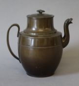 A Japanese bronze teapot. 19 cm high.