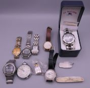 A quantity of various watches and penknives.