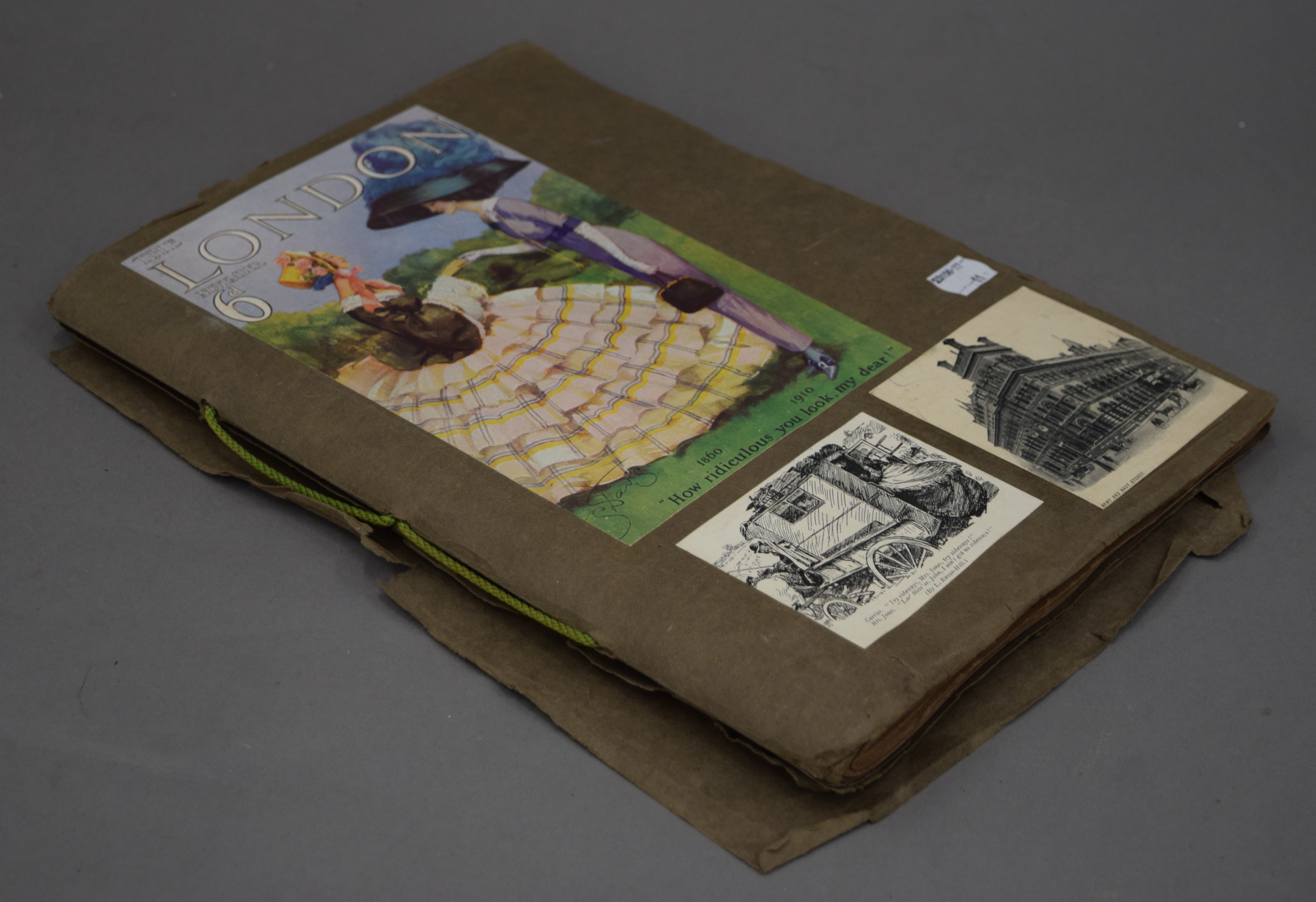 A vintage scrap album, including a sketch by Evert Moll (1878-1955). - Image 2 of 5