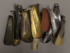 A collection of advertising shoe horns, etc.