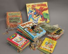 A box of childrens books, including Beanos, etc.