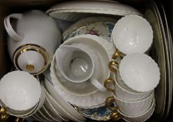 A quantity of porcelain, including Minton tea wares. cabinet plates, etc.