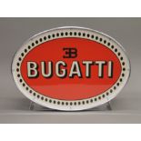 A Bugatti LED light sign. 43.5 cm wide.